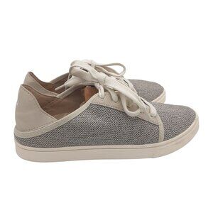 OluKai Pehuea Li Gray Mesh Lace Up/Slip On Sneakers